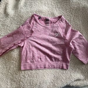 Gymshark Vital Seamless Crop Top, dusky pink, size M
